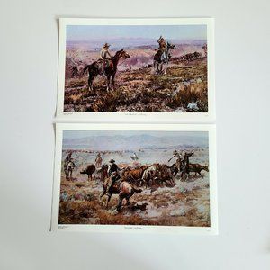 2 placemats with art works.